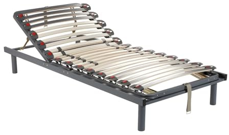 Vente-unique-Lattenrost 3 Zonen verstellbar ErgoOpti Komfort - 80 x 200 cm