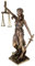 Justitia Veronese - Escultura de Dioses Romanos, 21 cm, Bronce Multicolor