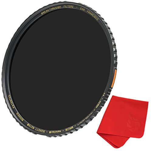Breakthrough Photography 82mm X4 3-Stop ND Filter for Camera Lenses, Neutral Density Professional Photography Filter with Lens Cloth, MRC16, Schott B270 Glass, Nanotec, Ultra-Slim, Weather-Sealed