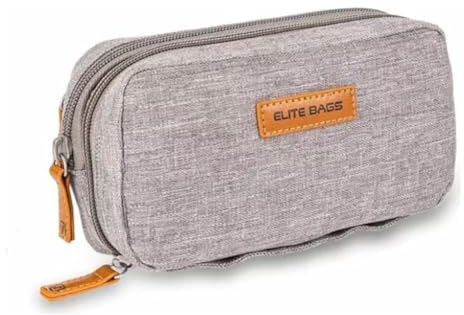 Elite Bags, Pochette isotherme, Pour diabétiques, Gel froid inclus, Gris