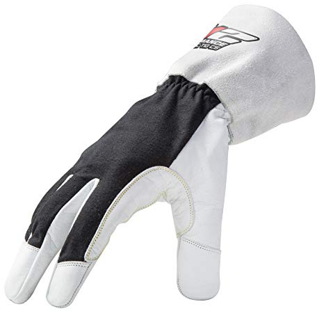 212 Performance ARC Economy TIG Goatskin Leather Welding Gloves, EN Level 5 Cut Resistant, Durable Reinforced Thumb Saddle, Gauntlet Style Cuff, Size Large