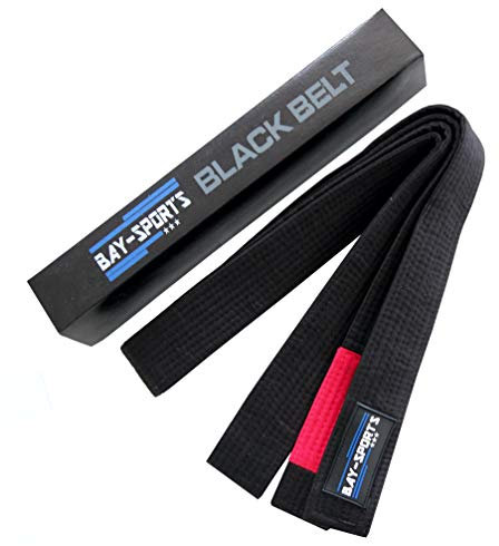 BAY Sports BJJ Jiu Jitsu Gürtel brasilianischer Stil Schwarz (A3 = 300cm)