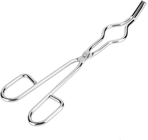 Prácticas pinzas para crisol profesionales de, pinzas para crisol, patas antideslizantes Cobre Plata Metales no ferrosos Fundición de oro Experimentos(250mm)