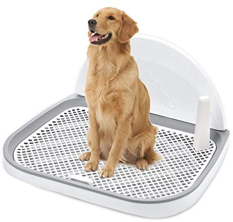 GANCHUN - Bandeja para Orinal para Perros de Interior, Bandeja para Orinal de 23 x 20 Pulgadas, Soporte para Almohadillas para orina de Cachorros para Perros pequeños y medianos