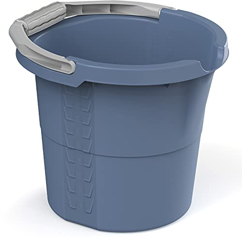 Rotho Daily Eimer 10l, Kunststoff (PP recycelt), blau, 10l (32.0 x 29.0 x 27.5 cm)
