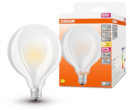 OSRAM Superstar dimmbare LED-Lampe mit besonders hoher Farbwiedergabe (CRI90) für E27-Sockel, mattes Glas ,Warmweiß (2700K), 1521 Lumen, Ersatz für herkömmliche 100W-Leuchtmittel, dimmbar, 1-er Pack