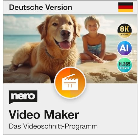 Nero Video Maker 2026 | Filme & Diashows gestalten | Effekte & Vorlagen | Fotos & Videos kombinieren | Export & DVD/Blu-ray Brennen | Streamen & Abspielen | Unlimitierte Lizenz | 1 PC | Win 11/10/8/7