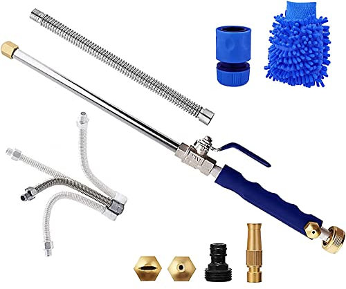 Hydro Jet High Pressure Power Washer Wand for Garden, Portable Watering Sprayer with Universal Hose End and Hydrojet Water Power Nozzle for Gutter Patio
