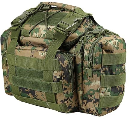 Kabxhueo Sacoche pour Appareil Photo Tactique Militaire Extérieur Sacoche de Messager étanche pour Appareil Photo numérique pour Homme/Femme Sac Photo de Voyage pour Nikon, Sony, Fuji DSLR/SLR,Jungle