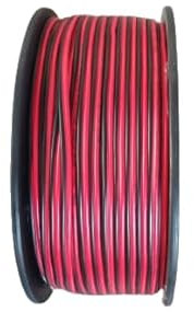 PIATTINA ROSSO E NERO 2x0,75 CAVO MATASSA AUDIO DA 100 MT PER CASSE AUDIO AUTO