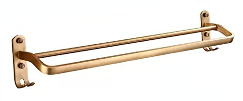Generisch handtuchständer Handtuchhalter für Badezimmer an der Wand montiert aus antikem Messing mit doppellagiger Aluminiumstange gebürstetes Bronze-Finish 60 cm