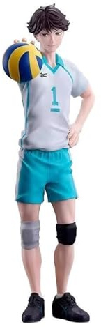 Jiumaocleu Haikyuu Oikawa Tooru Figure Statue Model, 20cm Standing Pose Volleyball Anime Action Figure Sculpture, PVC Desktop Figure Handmade Collectible Decoration