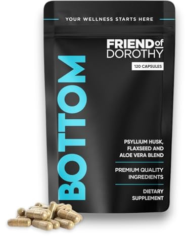 Friend of Dorothy - Bottom Fiber Supplement for Effortless Prep Time - Helps Promote Digestive Regularity - Psyllium Husk Based - for Men Who Bottom, 120 Capsules