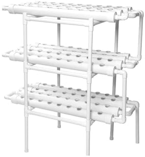 AUBEST Torre idroponica, La Coltura idroponica Verticale Interna coltiva i Kit for piantare i Fori del Tubo 108 del commestibile della Menta della Fragola della lattuga
