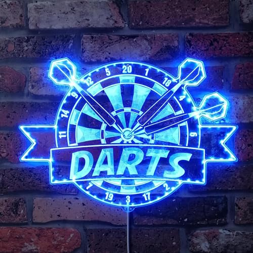 ADVPRO Darts Bar Cafe Pub Spielzimmer RGB Dynamic Glam LED-Schild – randgenau geschnitten – intelligente 3D-Dekoration – mehrfarbige Beschilderung st06s66-fnd-i0299-c