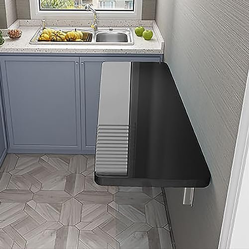 Wandtisch, Klappbarer Wandtisch mit ausziehbarem Ausziehtisch, robuster, an der Wand montierter, klappbarer schwebender Tisch für Büro, Zuhause, Küche, Esszimmer, Waschküche, Tragkraft 70 kg