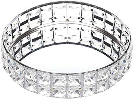 XINGLIDA Spiegeltablett Parfümtablett Kosmetiktablett Kristallperlen Schmuck Dekoratives Tablett Heimdeko Kommode Hautpflege