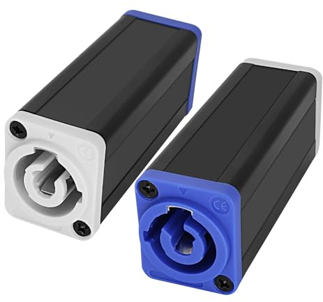 XMSJSIY Powercon zu Powercon Stecker 3-Pin 20A 250V Powercon Eingang zum Ausgang NAC3MPA-1 zu NAC3MPB-1 Buchse zu Buchse Adapter Stecker AC Power für PowerCon Kabel Verlängerung - 2PCS