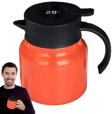 Insulated Caraffa, Thermal Coffee Caraffe, Vasetto da caffè, Hot Water Pitcher, Insulated 1L Large Thermal Coffee Caraffe, Hot Water Pitcher, Dispenser per bevande per la casa e l'uso