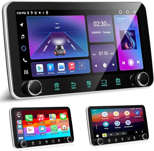 Motorsi 2GB + 64GB Wireless Carplay 2 Din Autoradio con Bluetooth, 10.36 IPS Touchscreen Android Auto Car Stereo, GPS, WiFi, Mirror Link, FM/RDS Radio, EQ, Collegamento a Specchio + Backup Telecamera