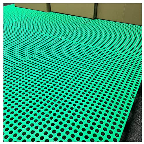 Piastrelle per pallet in plastica ad incastro leggere per garage e magazzino, pavimentazione verde, 30 x 30 x 3 cm, confezione da 1, ideali per supermercati e uso intensivo
