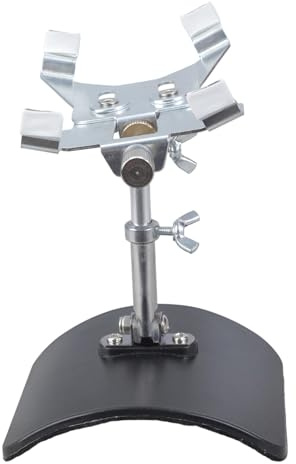 Elegante Silberklemme Gitarrenunterstützung Mit Nicht Llip Schwarzer Basis Metal Konstruktion Gitarre Accessoires Perfekt Für Musiker Moderne Accessoires