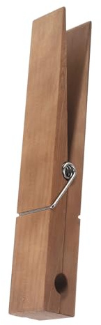 HOODANCOS Porta Asciugamani Stile Rustico in Legno da Bagno Salvaspazio a Forma di Molletta Gigante e Mantiene Bagno Organizzato e Atmosfera Calda