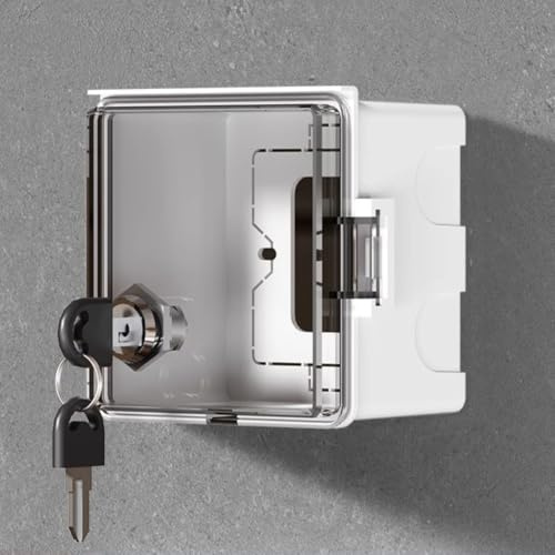 Scatola per cavi impermeabile per esterni, presa esterna impermeabile con lucchetto, tipo 86, resistente alle intemperie, copertura per presa di corrente, Holiday Light (trasparente)