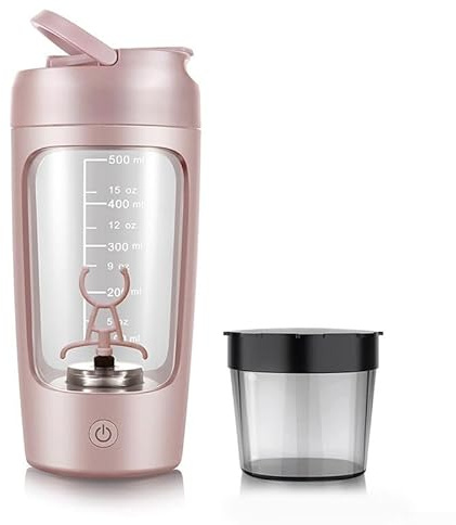 Vaso mezclador eléctrico para batidos y bebidas para entusiastas del fitness (negro (rosa (con caja))