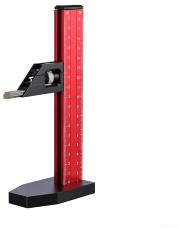 Vasiumic Righello a doppia scala in lega di alluminio per la lavorazione del legno, con regolazione metrica e profondità, con regolazione fine per una marcatura accurata (B)