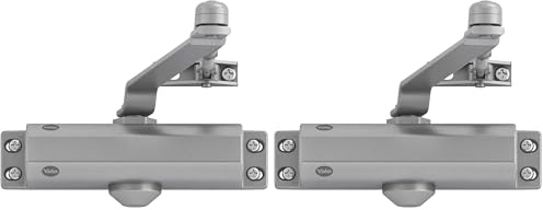 Yale 300-0001-00-60 Cierrapuerta Para Puertas Con Brazo Normal Plata Serie 300 Cuerpo + Brazo Normal Caja (Paquete de 2)