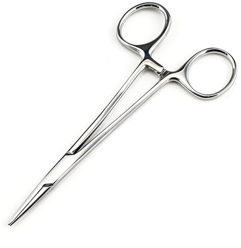 Jetstream Pinzas Piercing, 12.5cm Pinzas Hemostáticas para Mascotas, Alicates Rectos de Acero Inoxidable, Apto para Gatos y Perros, para Detener el Sangrado en Mascotas, Quitar Pelo y Extraer Anzuelos