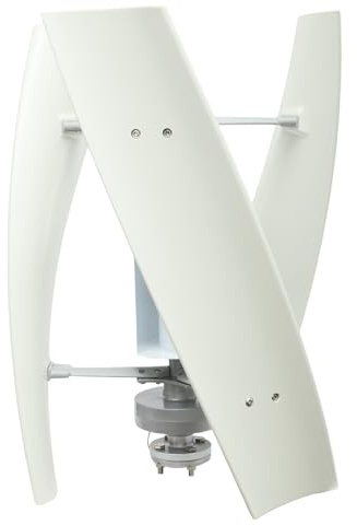 Generador de viento vertical de 100 W, 12 V, 24 V, con 4 aspas | Regulador de carga IP67 de fibra de nailon para autocaravana, barco y cobertizo de jardín