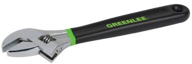 Greenlee 0154-10D Adjustable Ratcheting Wrench with Dipped Handle, 10 Inches