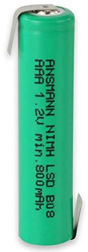 Ansmann, batteria Ni-MH LSD, testa piatta con etichette AAA 800mAh blue