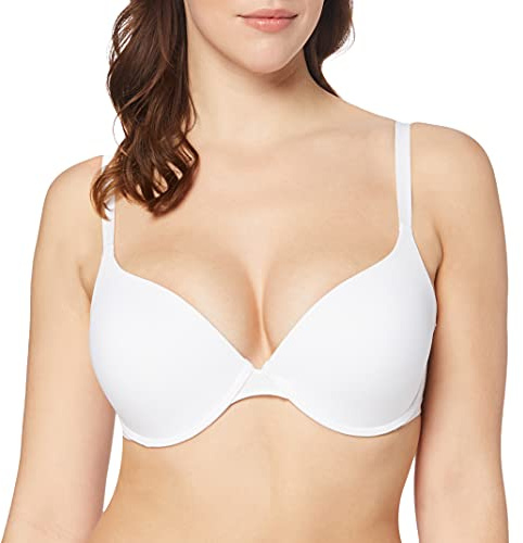 Wonderbra T-shirt Bra, Soutien-Gorge De Tous Les Jours Coque Femme, Blanc, 100I (Taille fabricant: 38G)