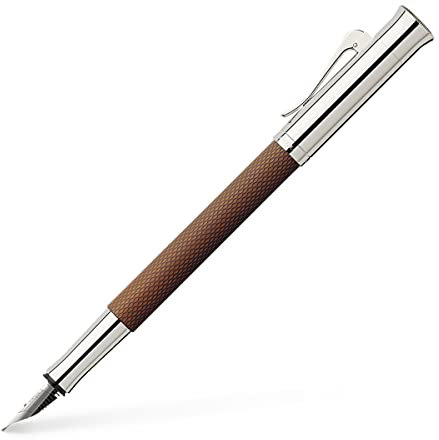 Graf von Faber-Castell 146522 - Füllfederhalter Guilloche, Cognac, Federbreite EF, 1 Stück