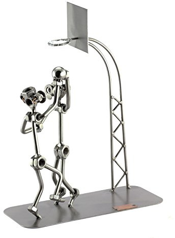 Steelman24 Schraubenmännchen Basketball 2 Personen | Made in Germany,Handarbeit,Geschenkidee,Stahlfigur,Metallfigur,Metallmännchen