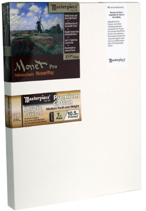 Masterpiece Artist Canvas 43030 Monet PRO 1-1/2 Deep, 12 x 16, Cotton 10.5oz - 3X - Monterey Most Popular