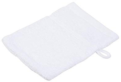 Gözze - Waschhandschuh, 4er Set, Weich und Saugfähig, 100% Baumwolle, 16 x 21 cm - Weiß