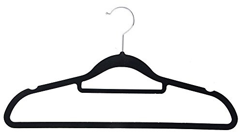 KEPLIN 25 x Adulto Appendiabiti Nero Colour Strong Tuta Vestiti di plastica con Barra per Pantaloni e Labbra (36 CM di Larghezza)