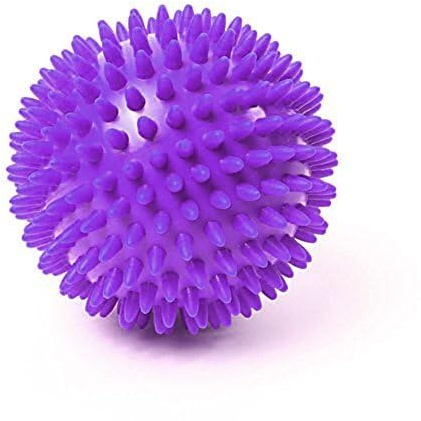 Spiky Massage Ball in 6cm 8cm10cm - Body, Feet, Tension and Pain Relief, Plantar Fasciitis, Trigger Point, Deep Tissue, Myofascial Release, Stress Ball, Yoga, Pilates, Exercise, Rehab (Purple, 8cm)