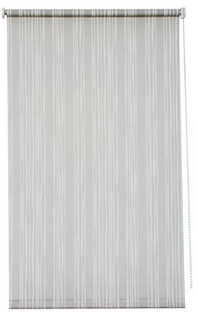 Sunl INES hwa10634 Traction latérale Décor vertikalstreifen, lumière du Jour, PES, Gris/Blanc, 5 x 122 cm