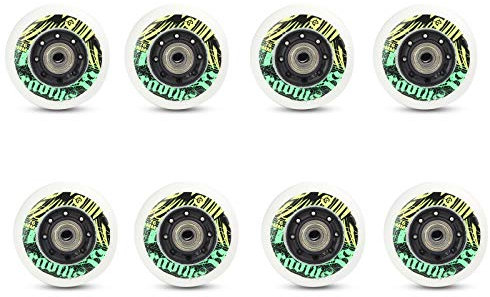 Inline Skate Ersatz Rollen mit Lagern 72 Mm 76 Mm 80 Mm 90A PU Rollen mit Hohem Rückprall80mm