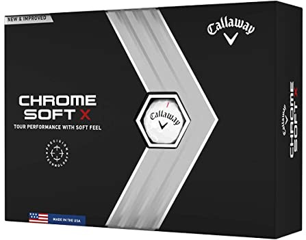Callaway Chrome Soft X Golf Balls, Unisex-Adult, Blanco, Talla única