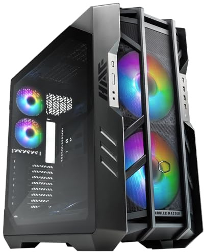 Cooler Master HAF 700 E-ATX High Airflow PC Case, Mesh Front Panel, Dual 200mm Sickleflow Customizable ARG Fans, 1 x USB 3.2 gen 2 Type C, 4 x USB 3.2 gen 1 (3.0) (H700-IGNN-S00)