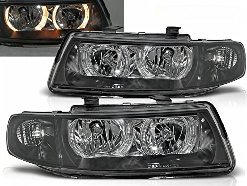 Angel Eyes Scheinwerfer Set in schwarz für Seat Leon Toledo 99-2004