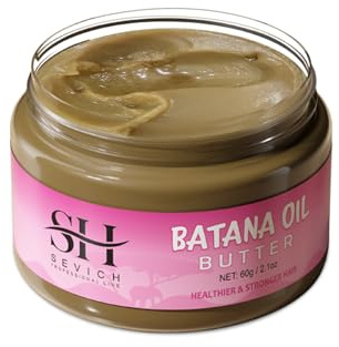 SEVICH Hair Butter with 100% Pure Raw Batana Oil - From Honduras for Growth, Repairing Damaged Tresses, Nourishing Thin Scalp and Promoting Regrowth, Suitable for All Hair Types, 2.1Oz