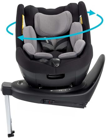 Babymore Macadamia 360° i-Size Car Seat - 360° Rotating Baby Car Seat, Secure Isofix Installation, Ultimate Safety & Comfort, Easy Care & Adjustable Features | Rear & Forward Facing - Up to 12 Years