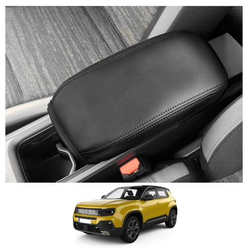 CDEFG Compatibile con Jeep Avenger 2023-2025 Copertura per Bracciolo Coperchio di Protezione della Scatola Console Centrale Guscio del bracciolo della indossabile Antigraffio Avenger Accessori (Nero)